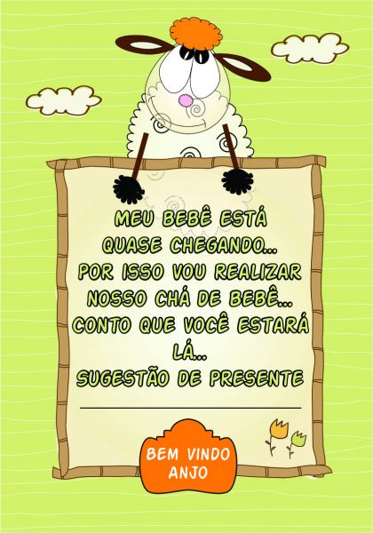 Convite chá de bebe Ovelhinha