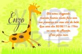 Convite chá de bebê menino Girafinha