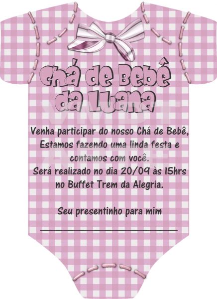 Chá de Bebê body menina
